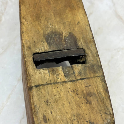 Primitive Handmade Wood Coffin Block Plane Carpenter Woodworking 11” TI7