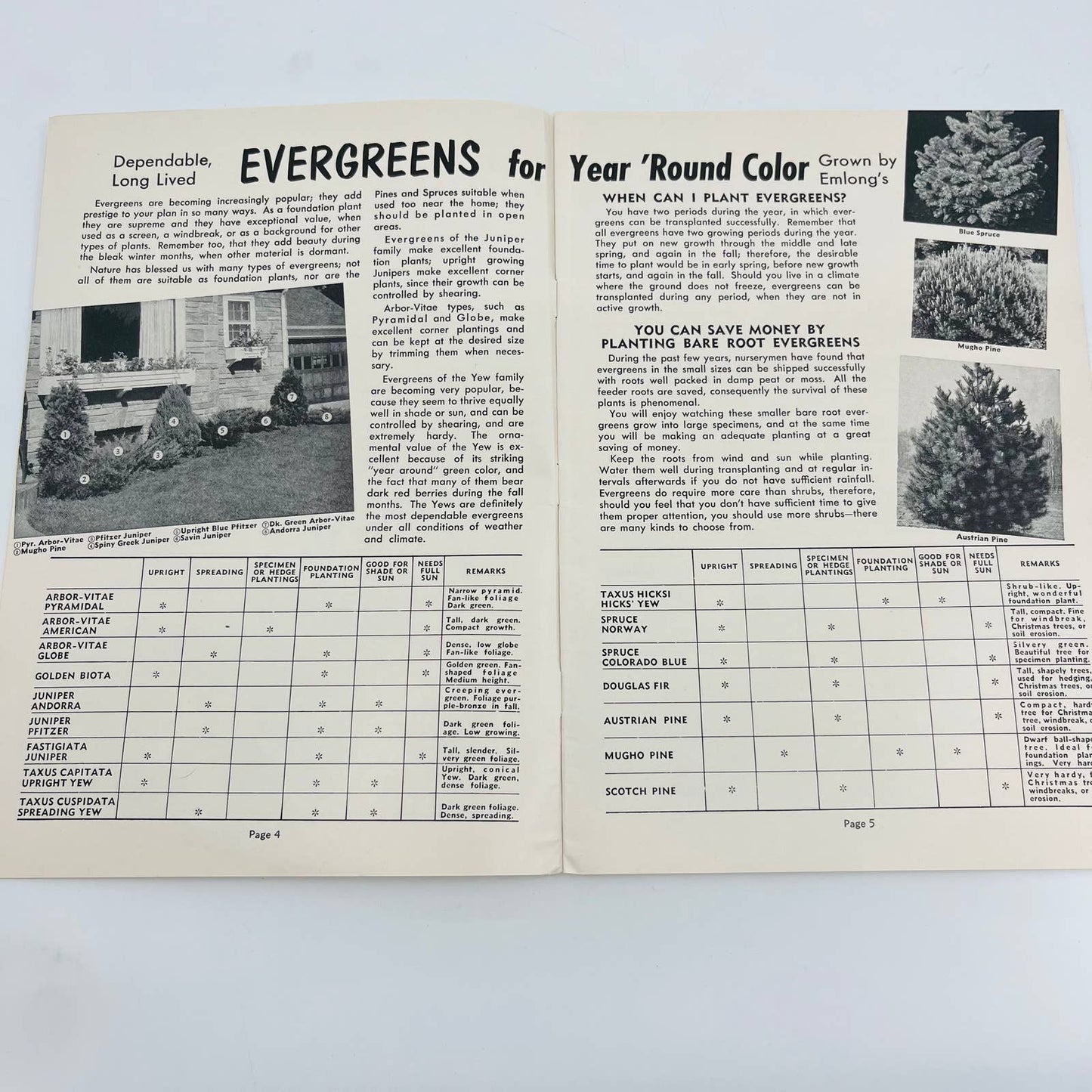 1950s Emlong Nurseries Stevensville MI Guide to Better Gardening Booklet BA4