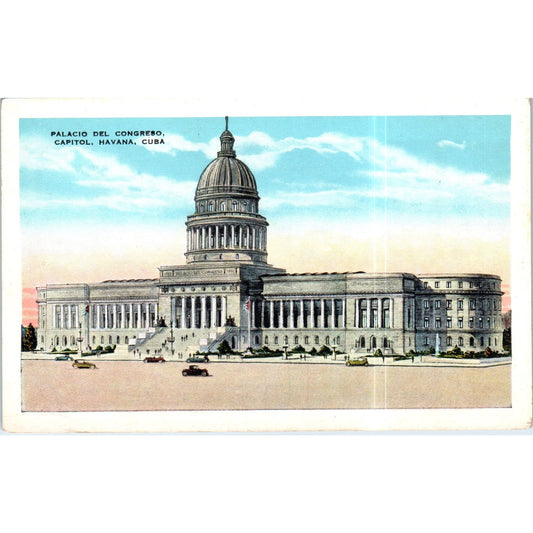 Capitol Palacio Del Congreso, Havana Cuba Original Postcard P2-3