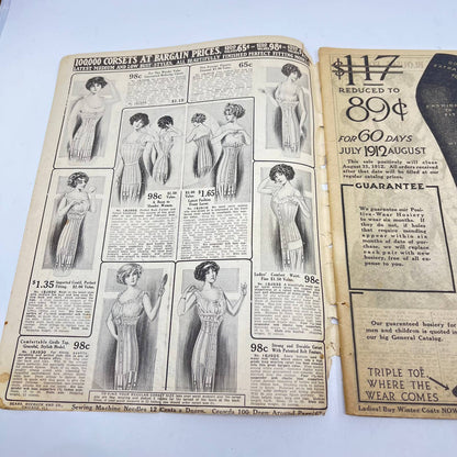 RARE Sears 1912 July-August Bargain Supplement Catalog Sears Roebuck TF7