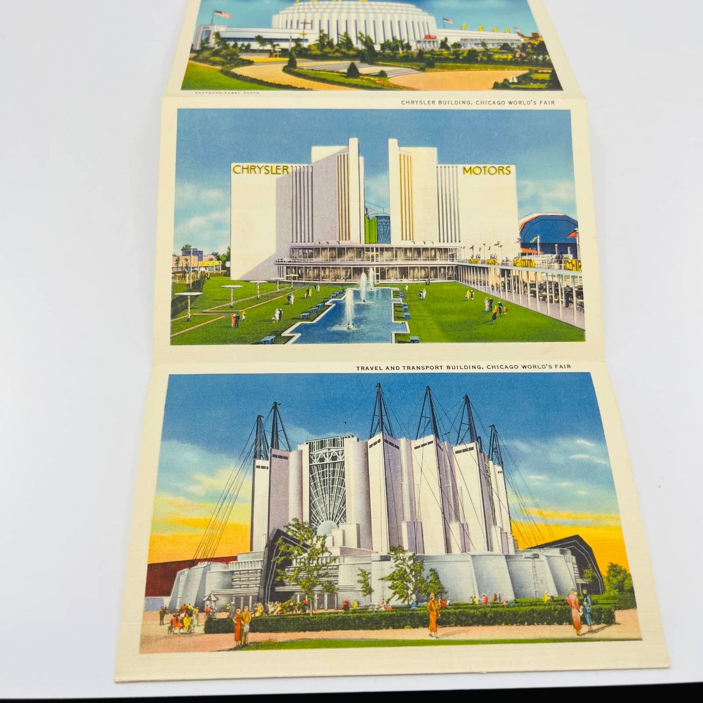 1934 Chicago Worlds Fair Postcard Book Souvenir 18 Color Cards EA3