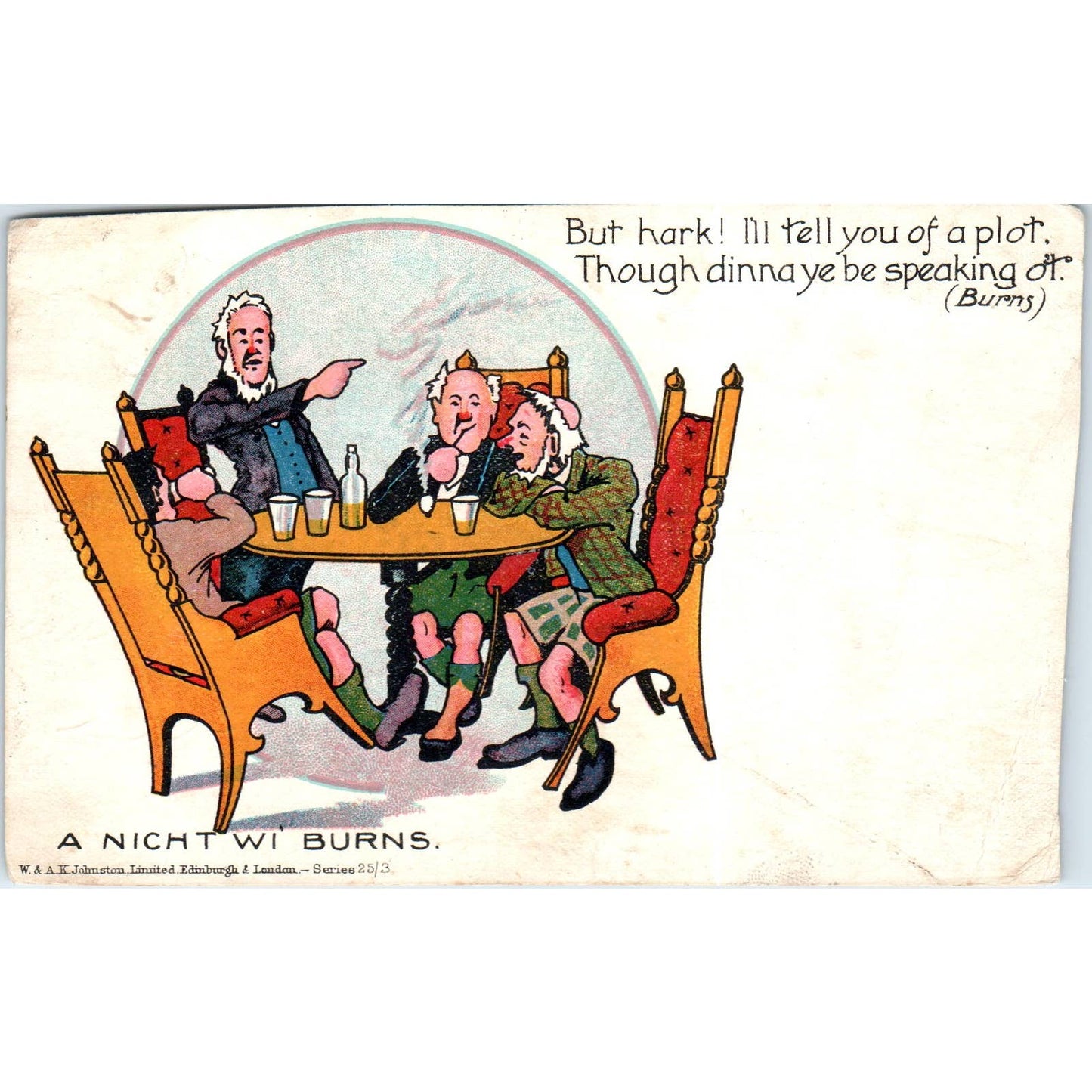 I'll Tell You of A Plot Though Dinna You Be Speaking Of -Burns Postcard TK1-P19