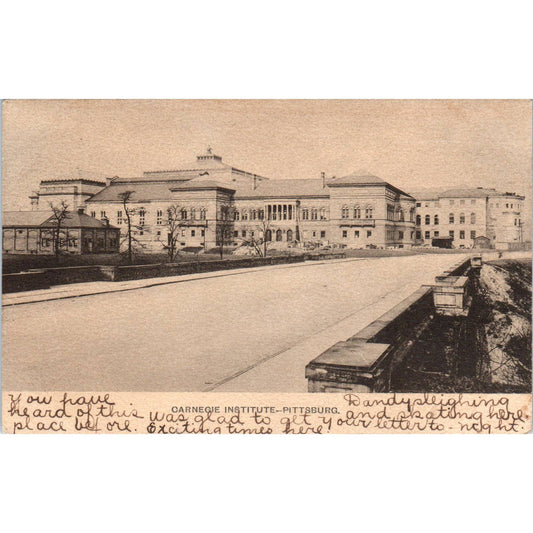 1907 Postcard Carnegie Institute Pittsburgh PA TD9-P1