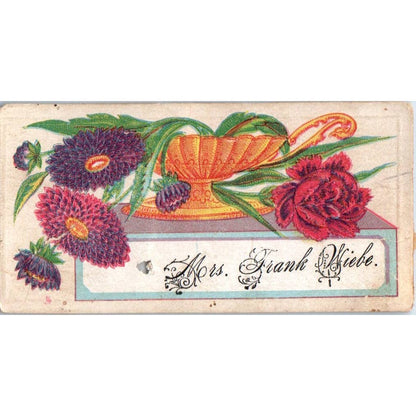 1880s Victorian Calling Card - Mrs. Frank Wiebe SF2