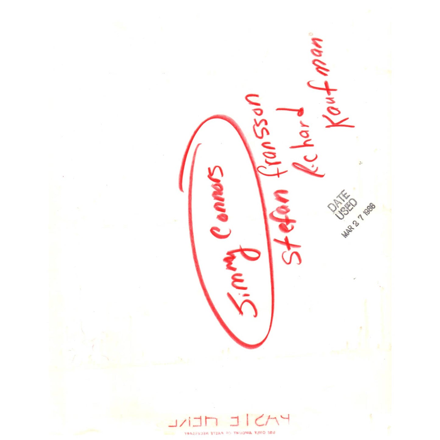 1988 Press Photo Tennis Jimmy Connors Stefan Fransson Richard Kaufman 8x10" AD3