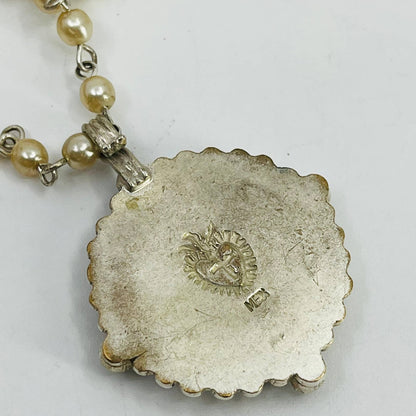 Vintage VSA Designs Virgins Saints & Angels Medallion Necklace & Case SC4
