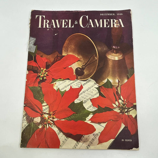 1946 December Travel and Camera Magazine Christmas Poinsettias TG1