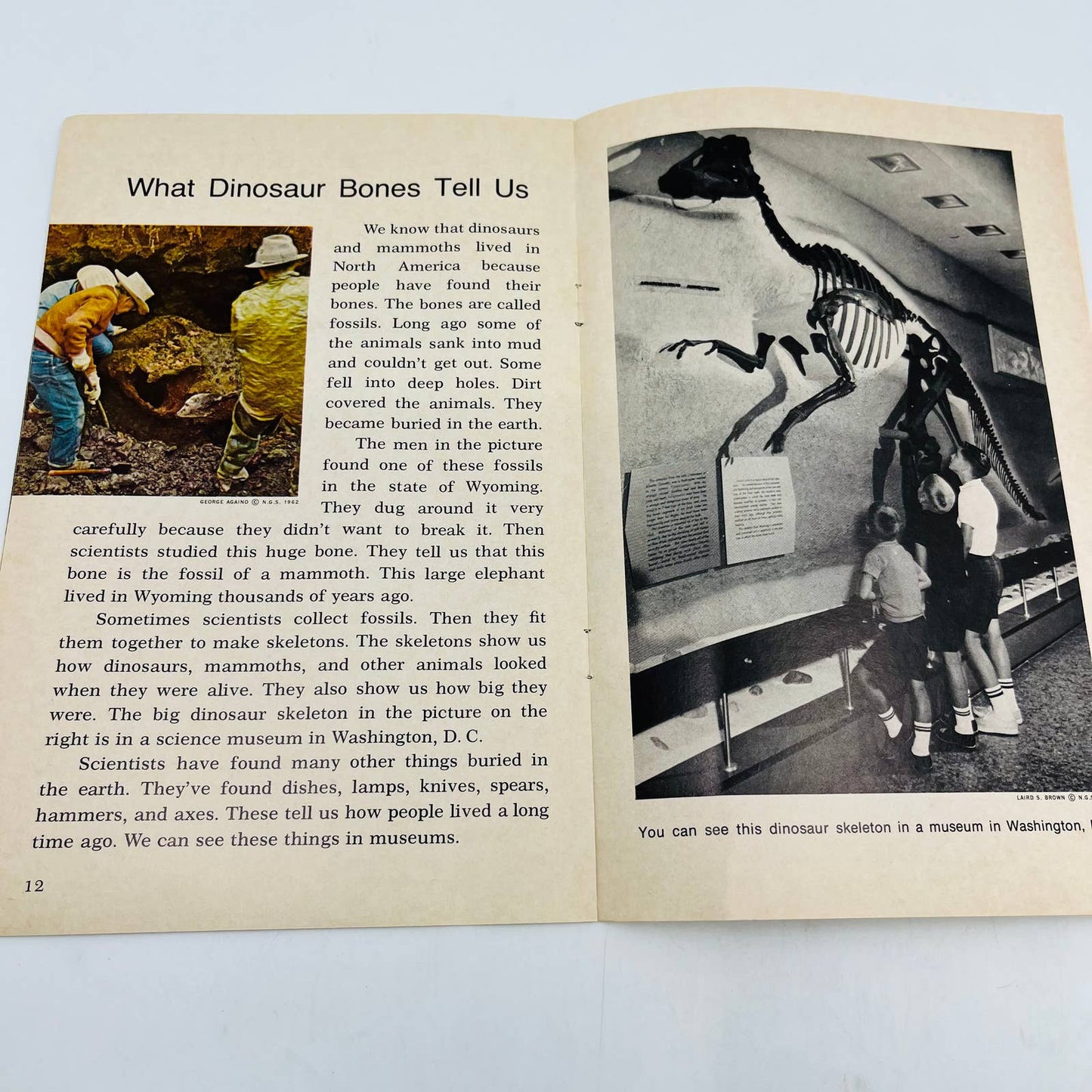 1970 WORLD TRAVELER National Geographic School Bulletin Dinosaurs SA7