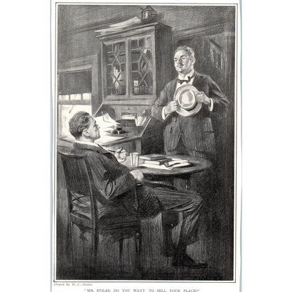 c1920 Harper's Print Dexter Mr. Stiles, Do you Want Me to Sell Your Place TD8-H1