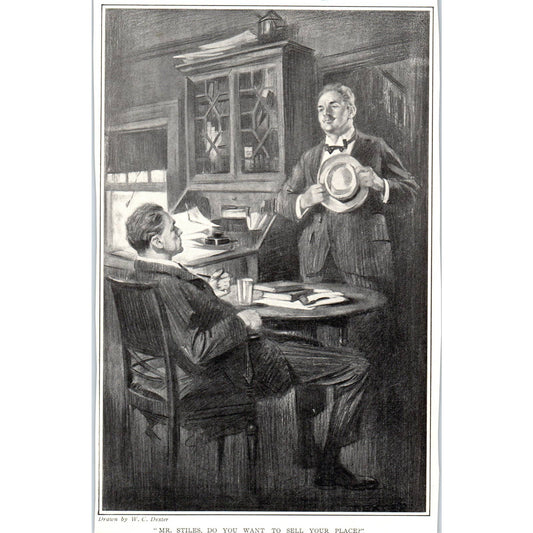 c1920 Harper's Print Dexter Mr. Stiles, Do you Want Me to Sell Your Place TD8-H1