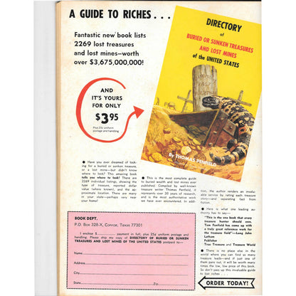 Treasure Trails of The Old West Magazine - Lost Mines Sunken Gold Fall 1975 M6