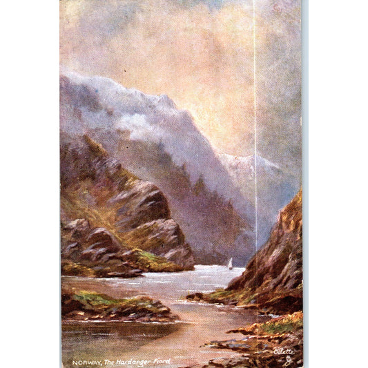 Norway - The Hardangerfjord Raphael Tuck Oilette Original Postcard P3-2
