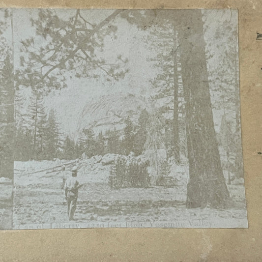 Cap of Liberty Yosemite Valley CA c1880 Antique Stereoview Card H2-3