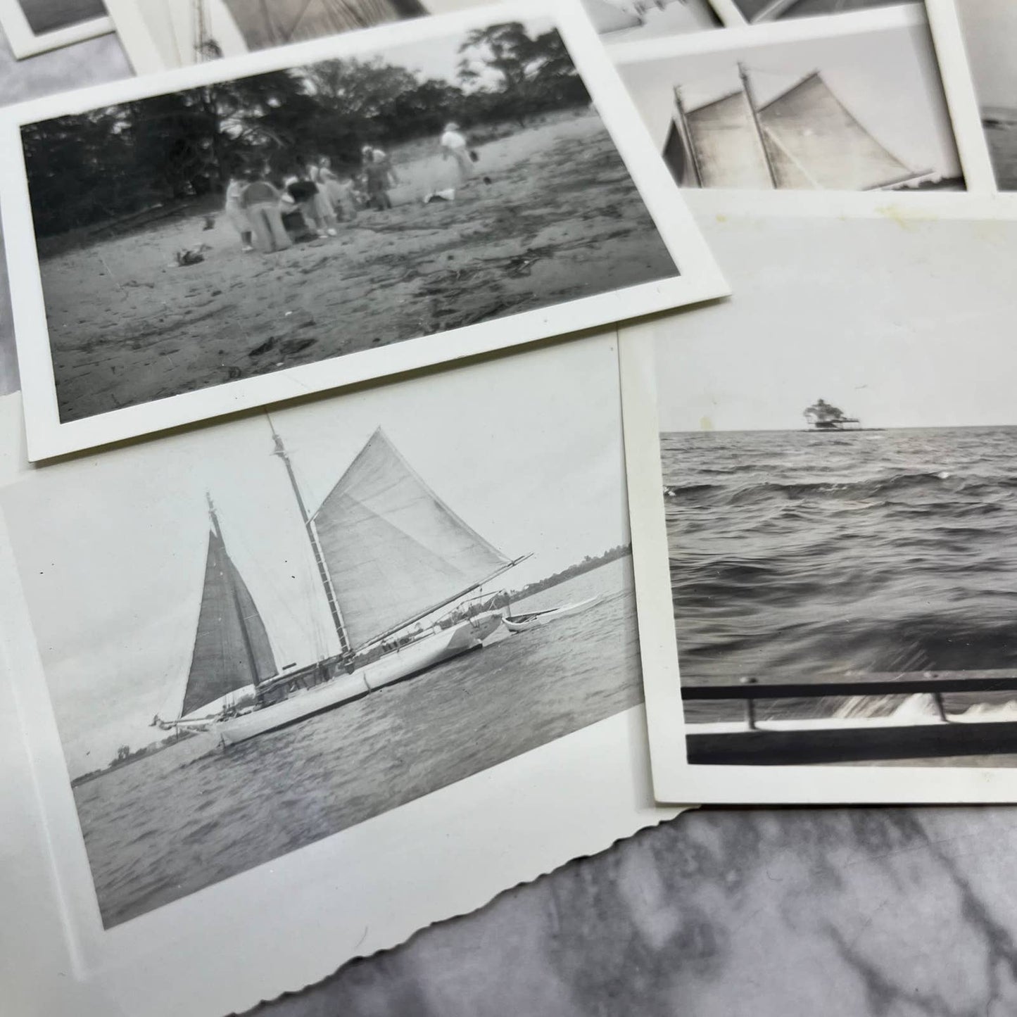 1930s Photos & Negatives Sailboating Mosquito Point White Stone VA TJ9-PG4