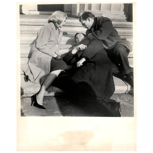 c1960 Press Photo Peggy Feury Theodore Bikel Keir Dullea Naked City ABC TJ7-2