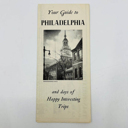 1939 Philadelphia PA Fold Out Brochure & Map for World’s Fair Tourists EA3