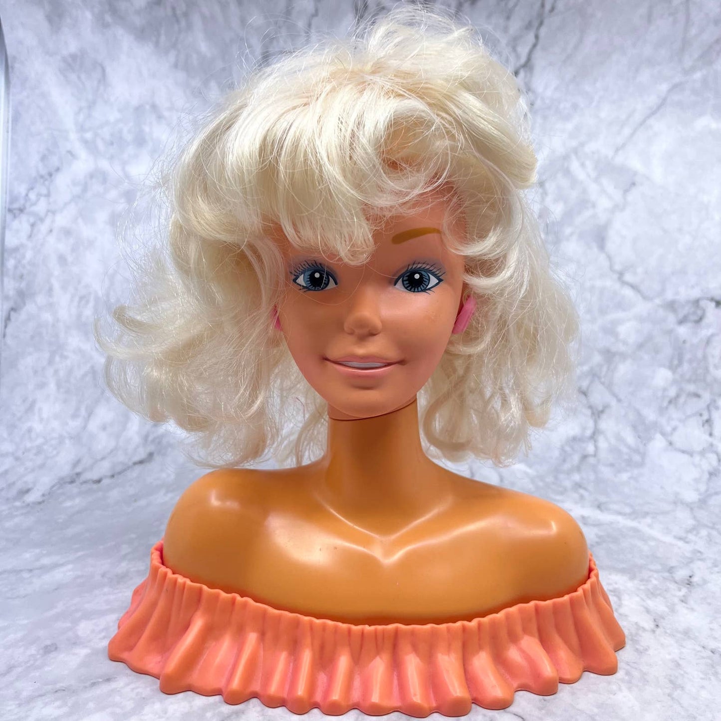 Vintage 1986 Arco Mattel Barbie Head Styling Head Make Me Pretty Blonde TI9