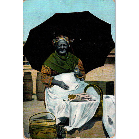 1909 Postcard Praline Vendor - New Orleans LA SE3-2