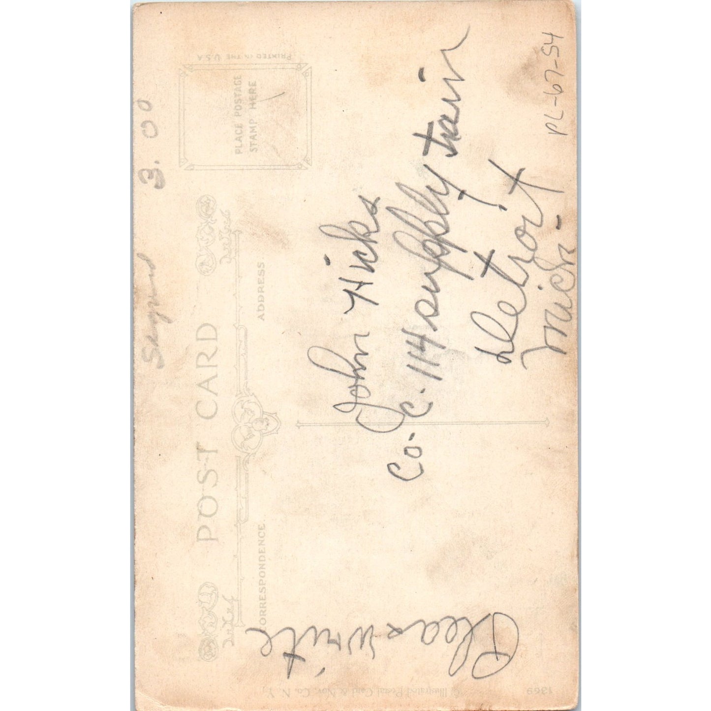 WW1 Wall Doughboy ...I Walk Only 100 Miles A Week Humor Postcard P2-11