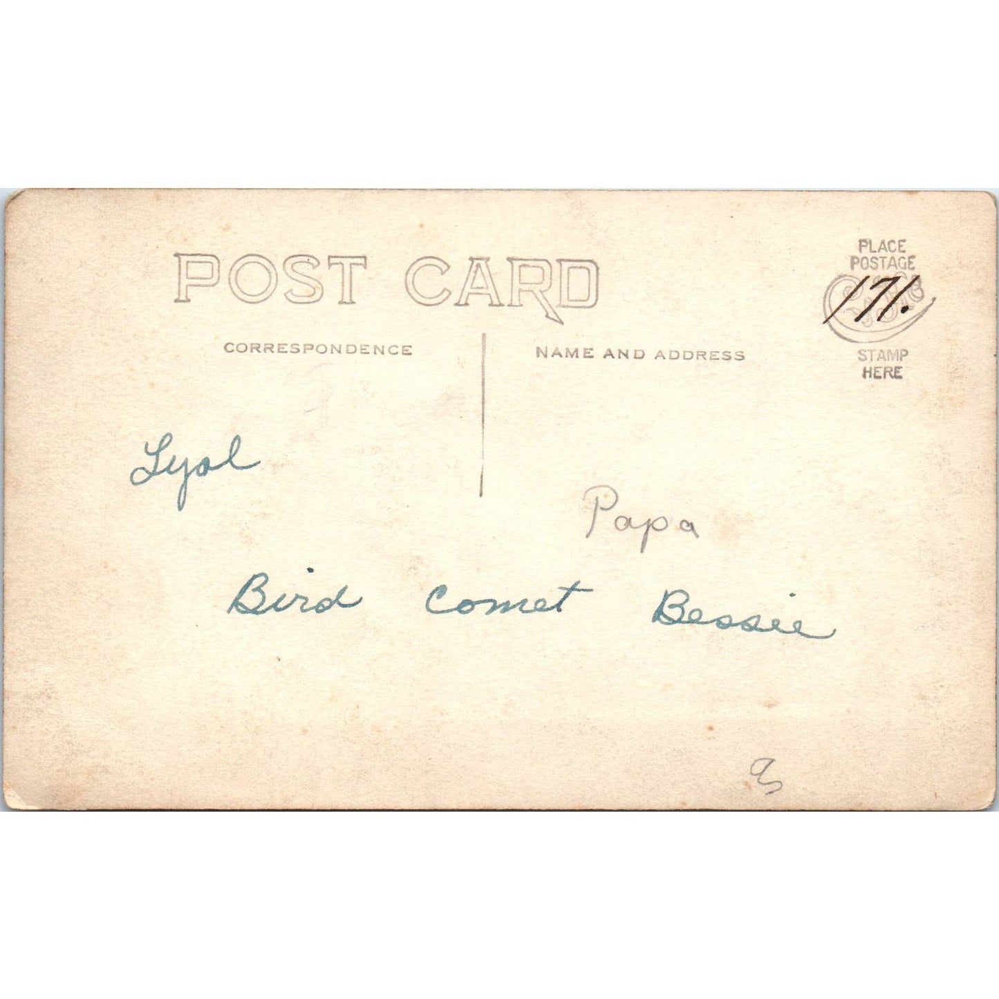 Antique Postcard RPPC Small Boy w/ Large Hat Behind Horse Drawn Plow SE8