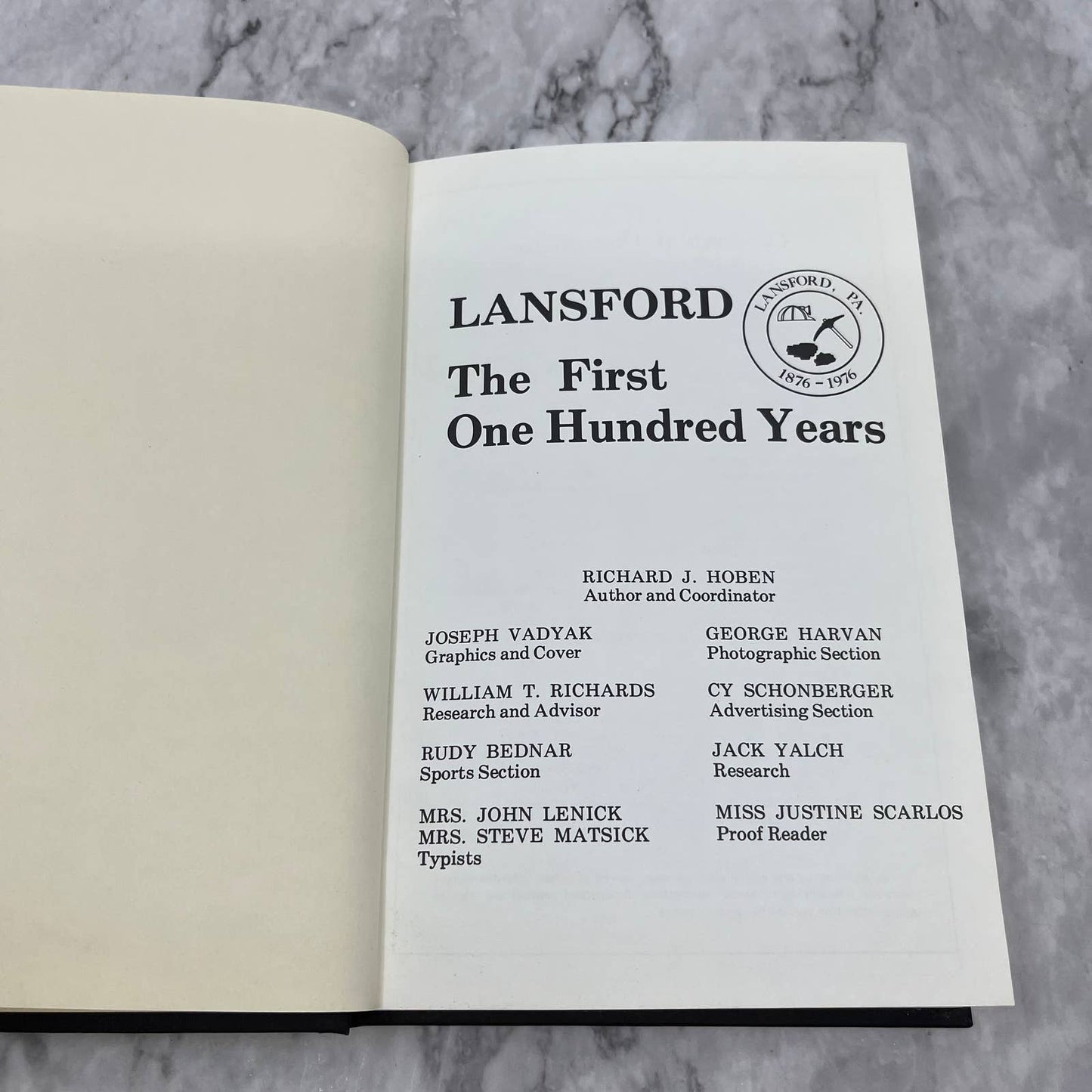 1976 Lansford The First One Hundred Years Carbon County Pennsylvania Book TJ7