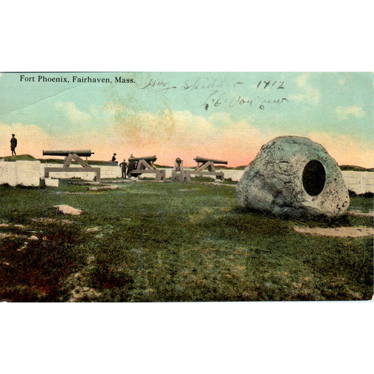 Fort Phoenix Fairhaven Mass 1912 - Original Postcard P3-5