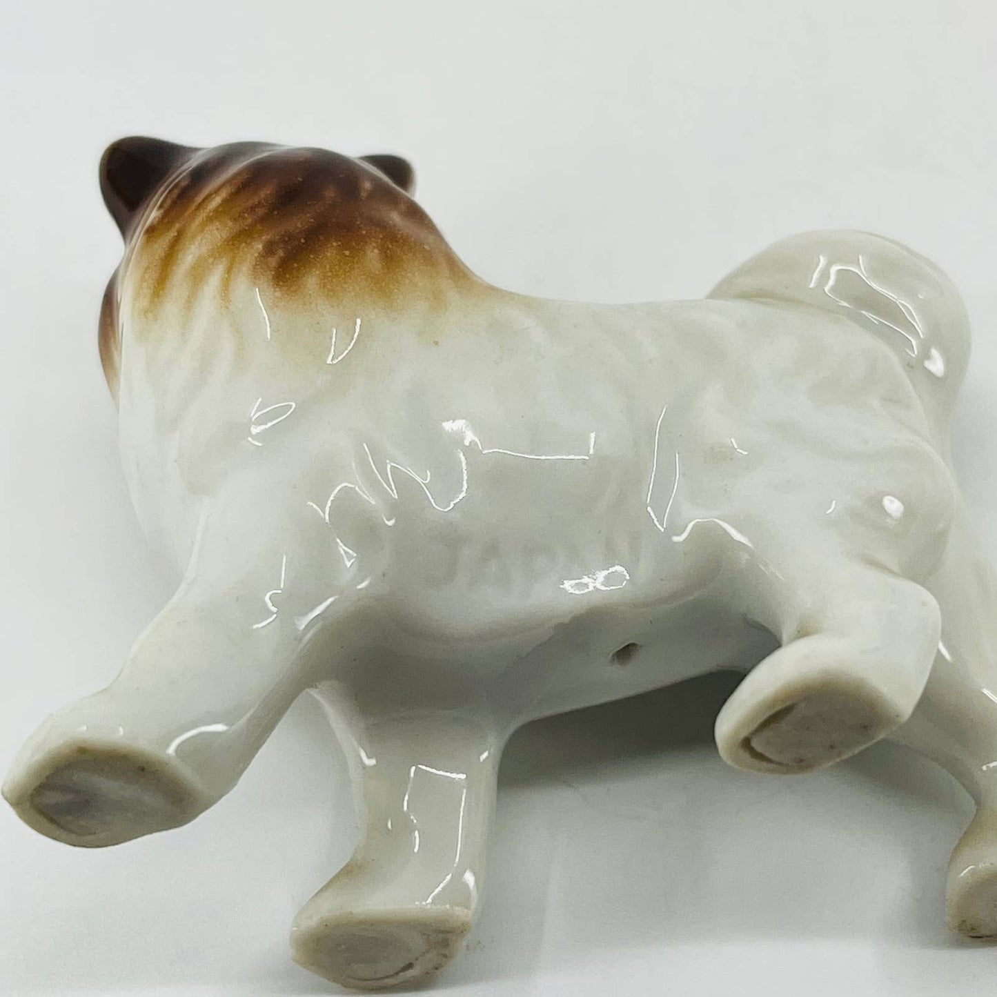 Vintage Collie Dog Figurine Hand Painted Porcelain Ceramic 2.5” SA5
