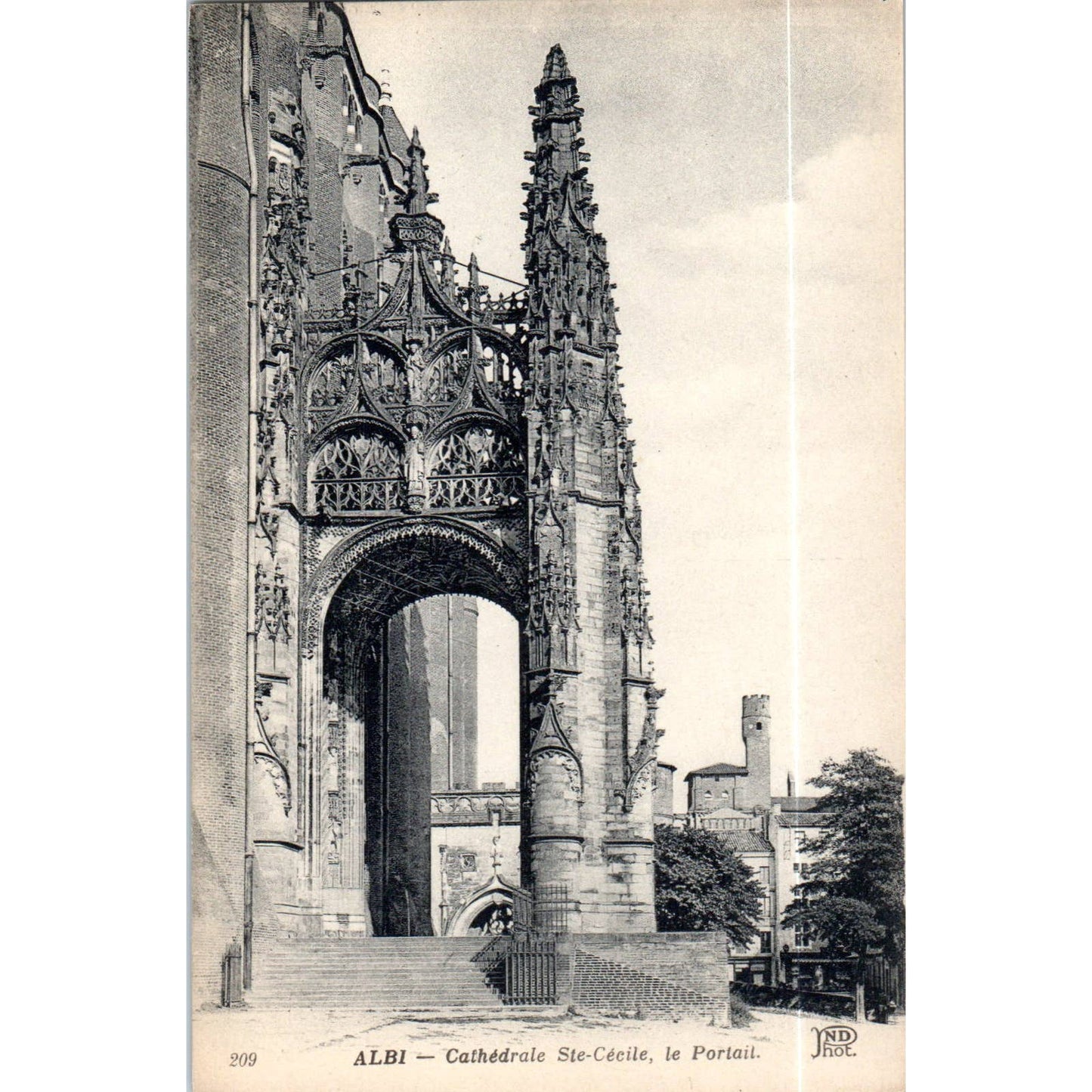 Albi Cathédrale Ste-Cécile le Portail Original Postcard TK1-P20