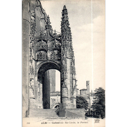 Albi Cathédrale Ste-Cécile le Portail Original Postcard TK1-P20