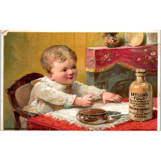 1880s Trade Card Doliber Goodale & Co. Mellin's Food For Infants & Invalids SF2