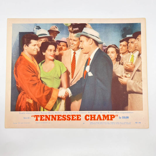 1954 TENNESSEE CHAMP Movie Lobby Card #8 Dewey Martin Keenan Wynn 11x14” FL3
