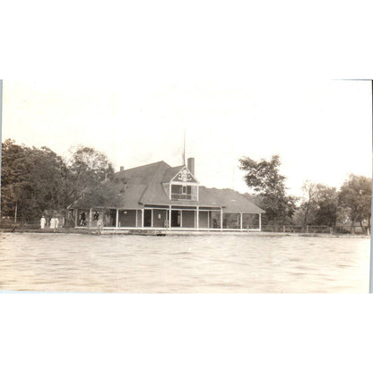 Antique Postcard RPPC Waterfront Clubhouse BIC SE8