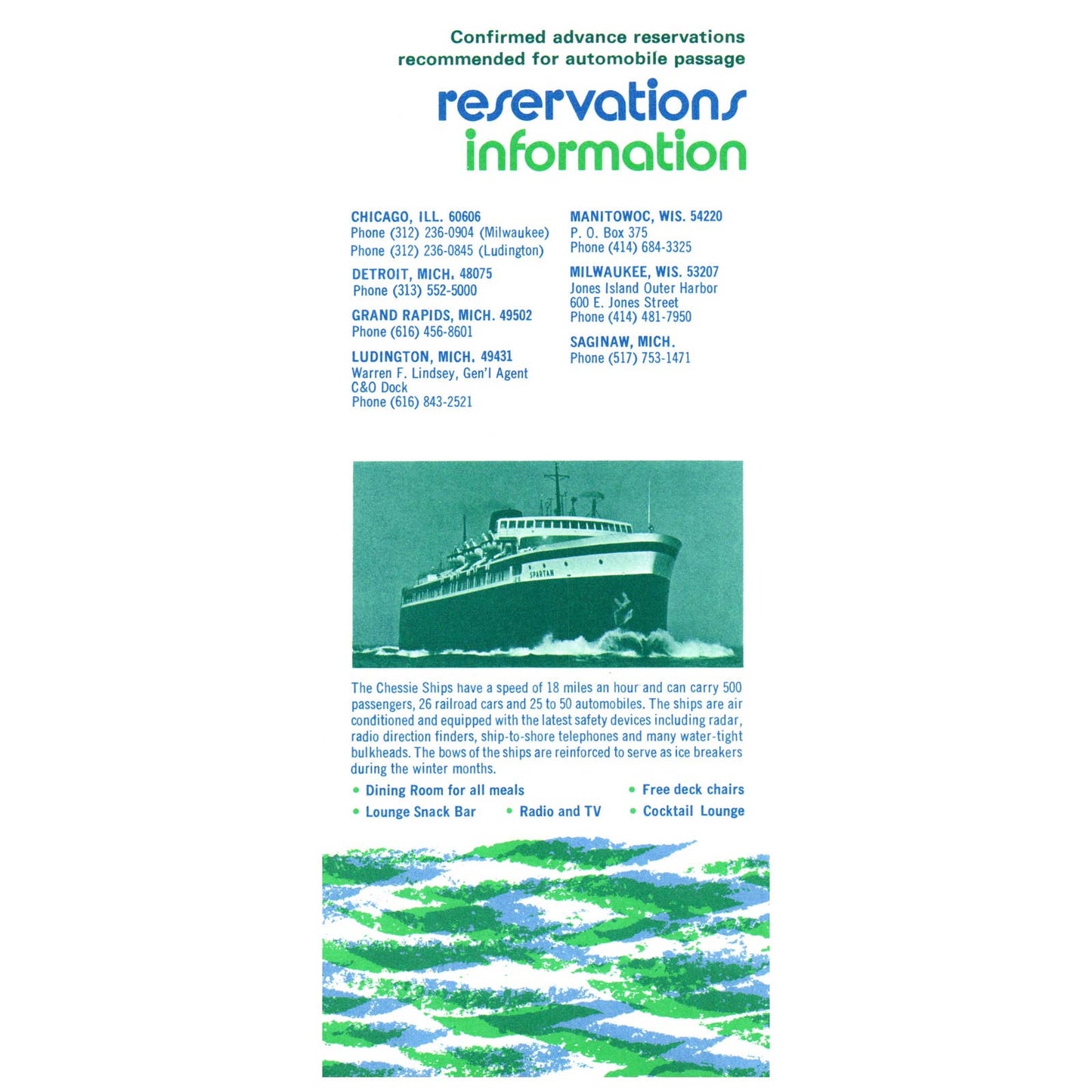 1977 Chessie System Railway Cross Lake Michigan Autoferry Service Brochure SE4