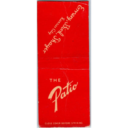 The Patio Emery, Bird, Thayer Kansas City MO Advertising Matchbook Cover SA9-M2