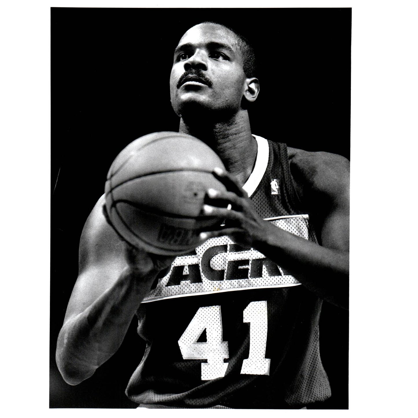 1989 Press Photo Basketball NBA Indiana Pacers LaSalle Thompson 8x10" AD3