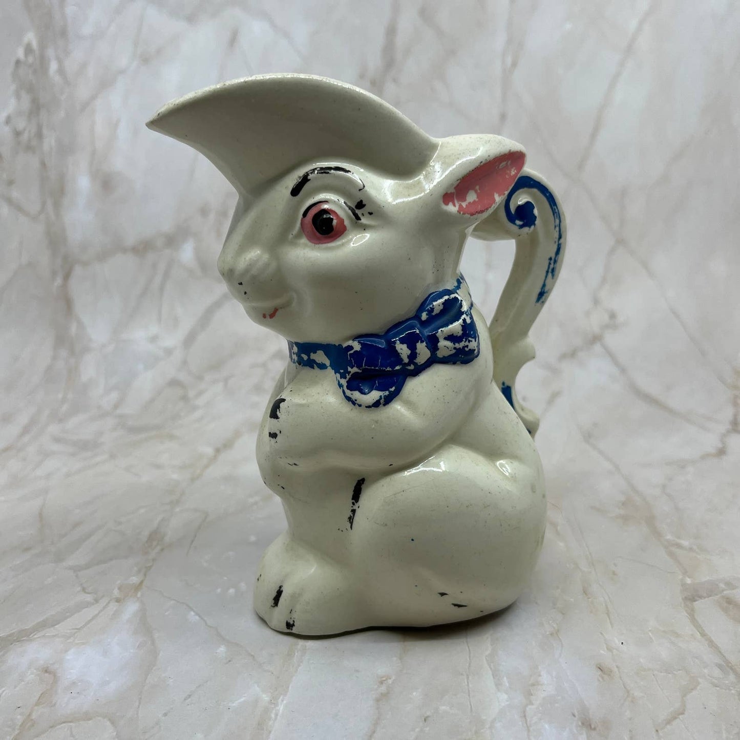 Vintage Rabbit McCoy Ceramic Pitcher Easter Anthropomorphic Creamer 6” TJ1