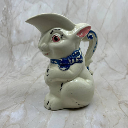 Vintage Rabbit McCoy Ceramic Pitcher Easter Anthropomorphic Creamer 6” TJ1