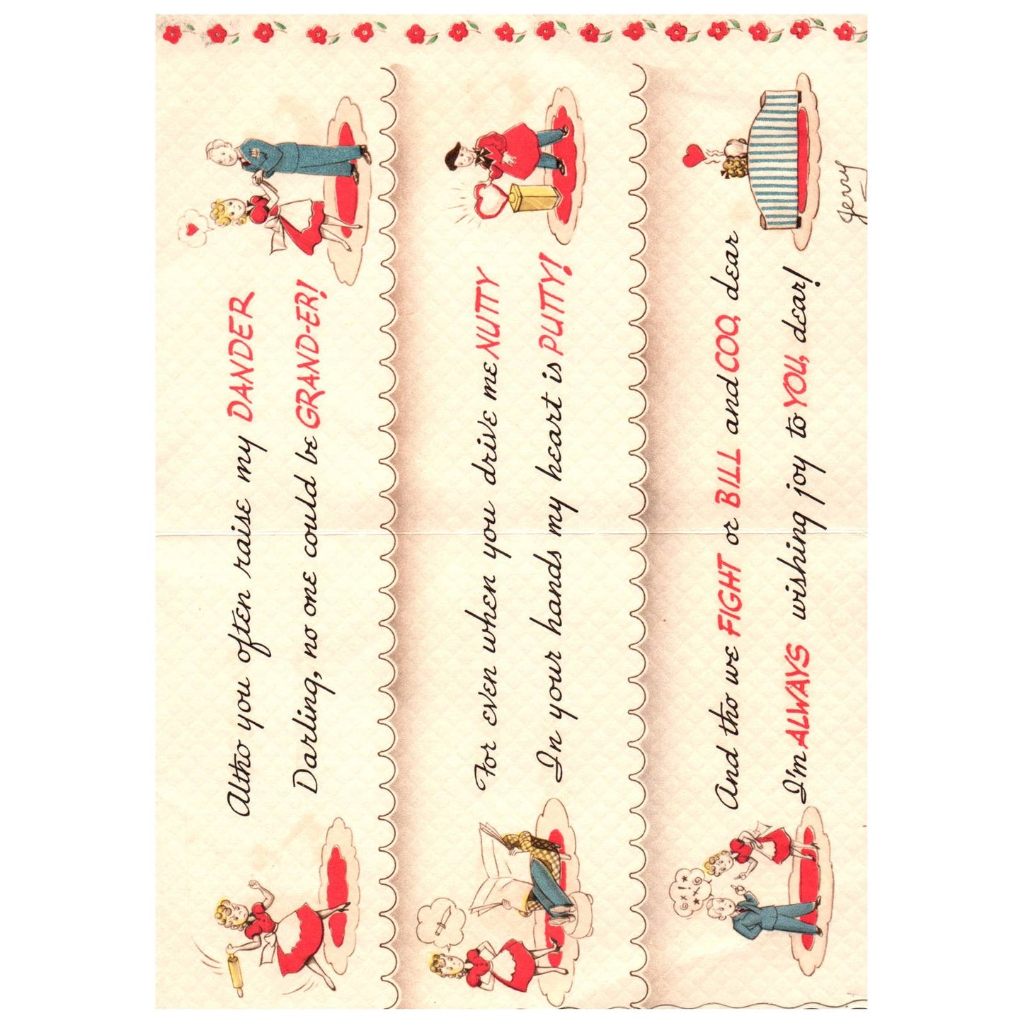 Vintage Greeting Card Husband Birthday Humor - Stanley TJ8-7