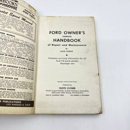 Original Complete Ford Owners Handbook Of Repair And Maintenance 1932-55 TC6