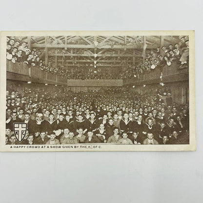 c1918 Postcard WWI Army Troops at Knights of Columbus Show KOC PA9