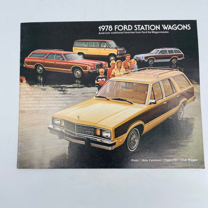 1978 Ford Wagon Pinto Squire LTD Dealer Sales Brochure Full Color Pictures BA3