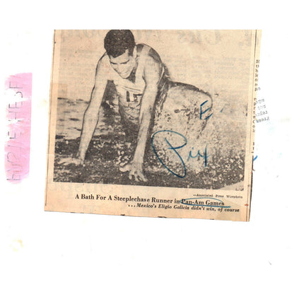 1959 Press Photo Pan American Games Steeplechase Runner Eligio Galicia 6x8" AD3