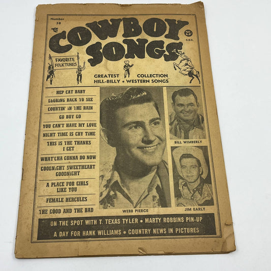 1954 Dec Cowboy Songs Magazine Webb Pierce Hank Williams Jim Early TG4