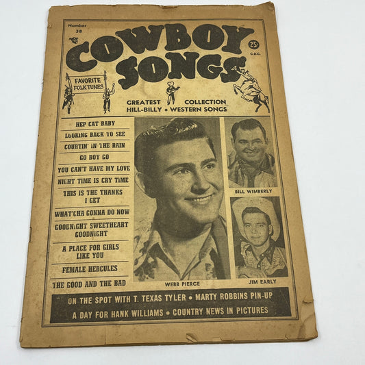 1954 Dec Cowboy Songs Magazine Webb Pierce Hank Williams Jim Early V37-3