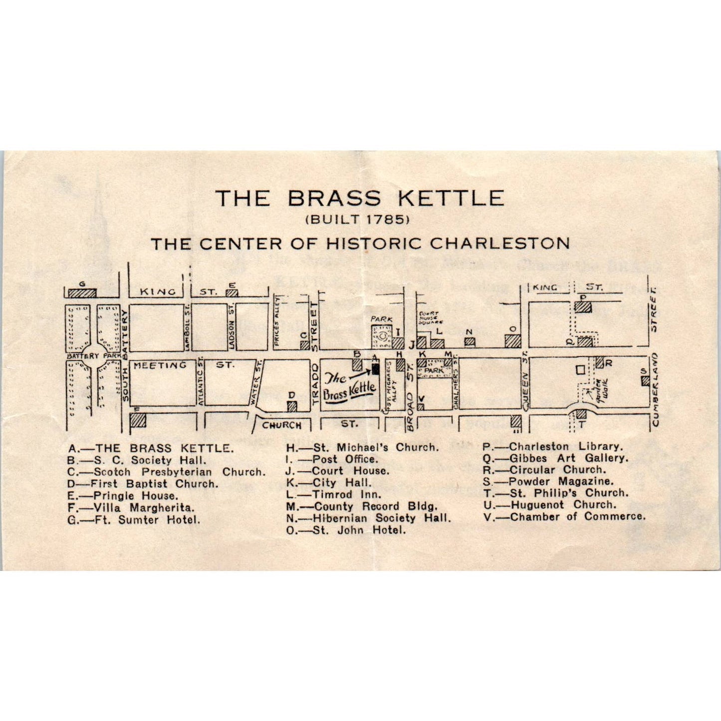 The Brass Kettle Dining Room Charleston SC Leaflet TJ9-PG7