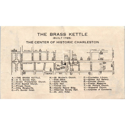The Brass Kettle Dining Room Charleston SC Leaflet TJ9-PG7