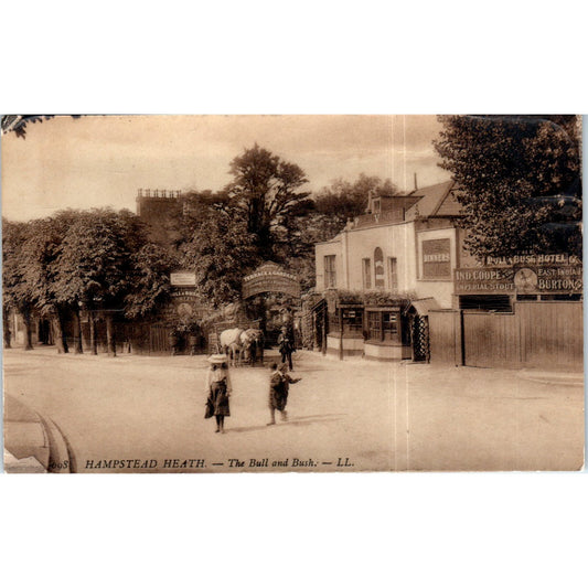 Hampstead Heath The Bull and Bush RPPC Original Postcard P2-7