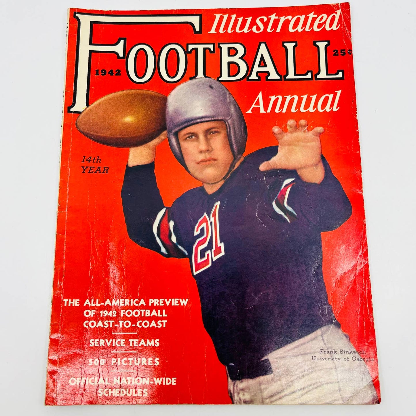 Illustrated Football Annual 1942 Magazine 500 Player Pictures Good Condition BA3