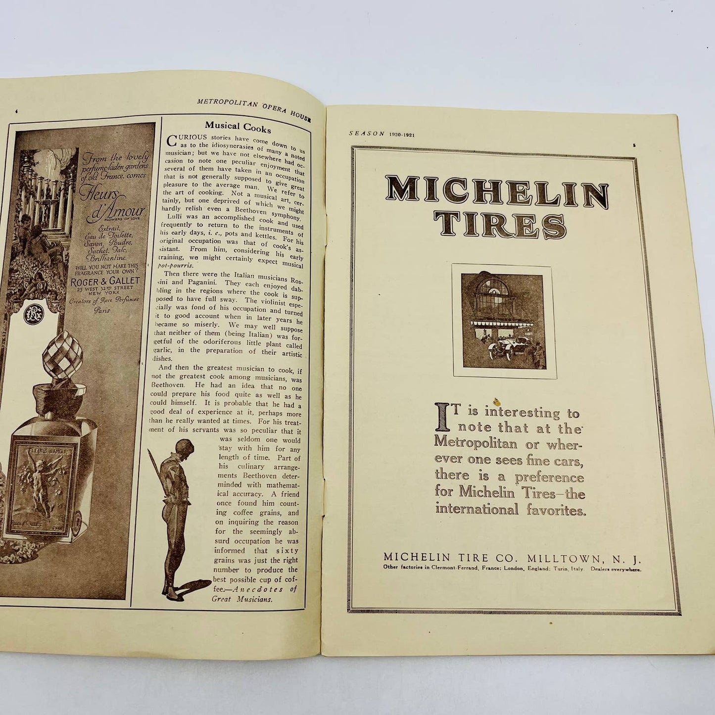 1920-21 Season Metropolitan Opera House (MET) Grand Opera Program NYC TD6