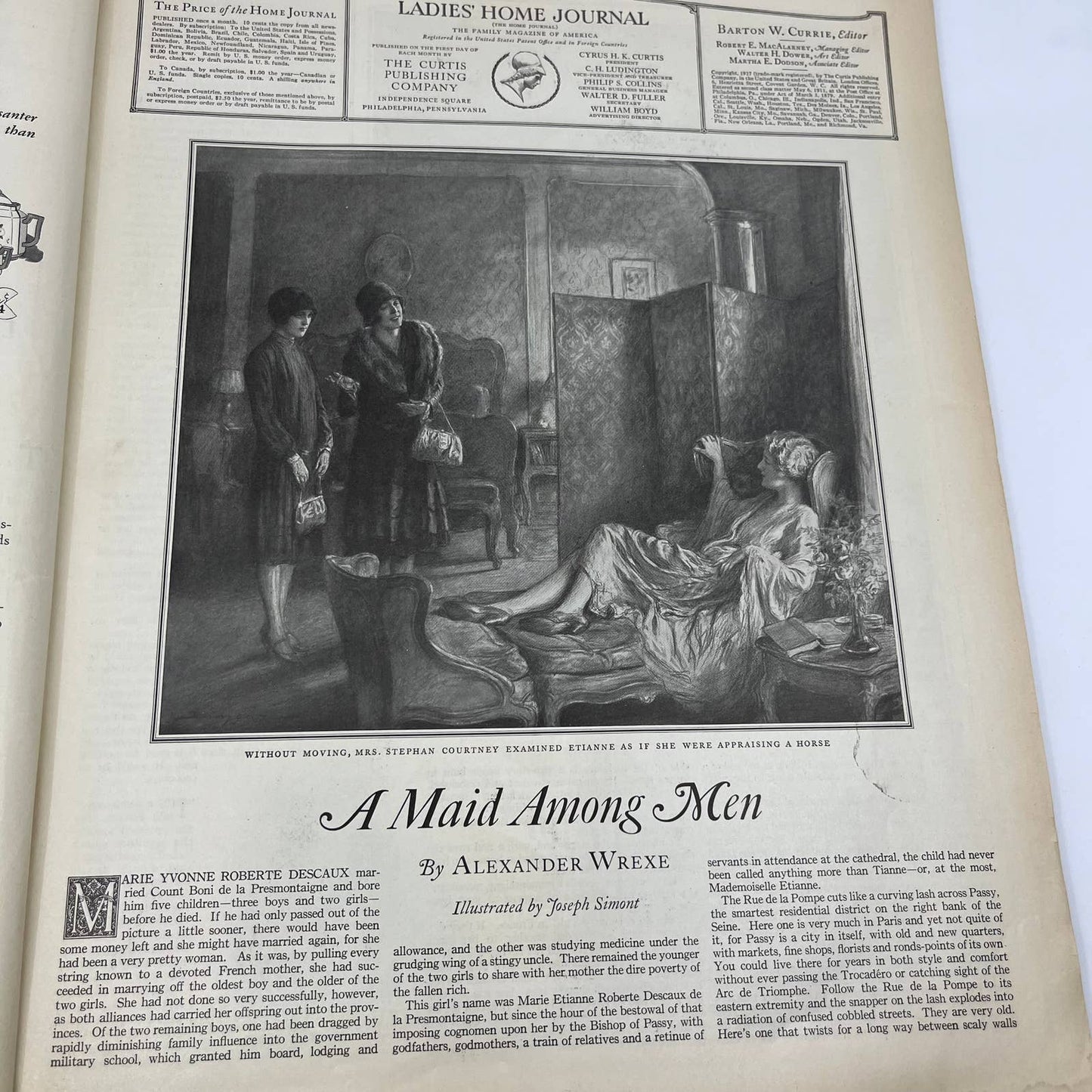 The LADIES HOME JOURNAL Magazine July 1927 Guy Hoff Painting TH6